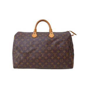 Louis Vuitton Monogram Leather Brown Speedy Boston Bag